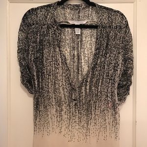 DIANE VON FURSTENBERG sheer blouse